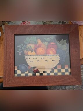 American Folk Art Bowl Of Fruit